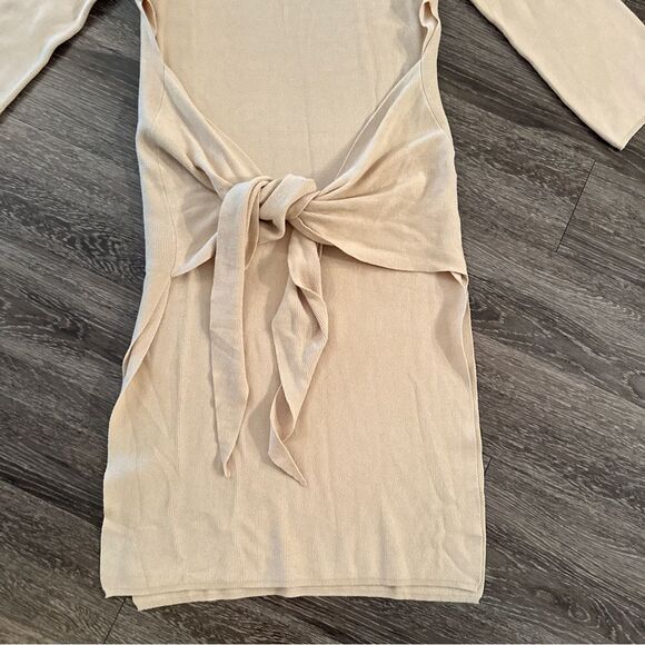 SNDYS Tied Up Knit Dress in Sand New - Picture 2 of 8